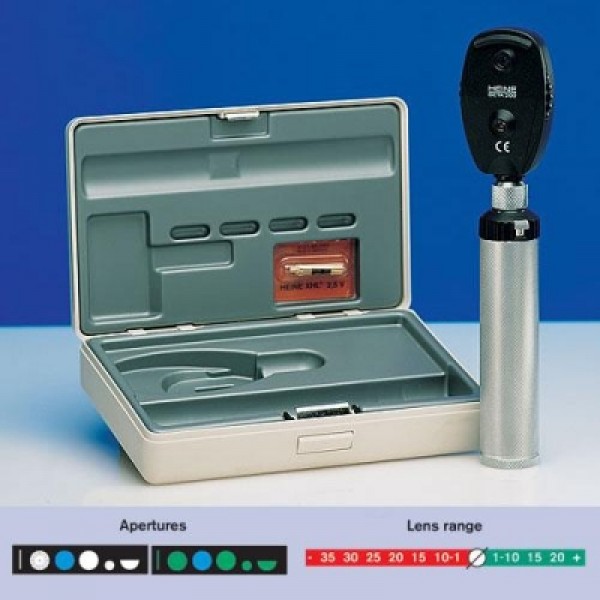 Heine Beta 200 Ophthalmoscope 2.5V, Battery Handle, Hard Case (C-144.10.118)