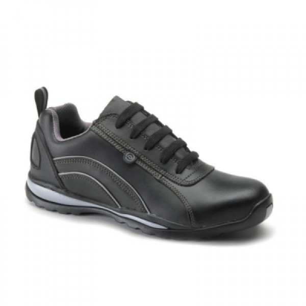 Toffeln Unisex Lace Up Safety Trainer Black (05100BK)