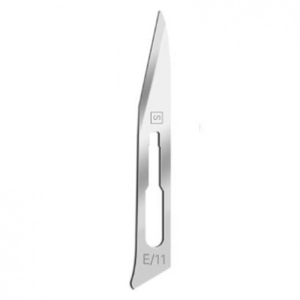 Swann Morton Standard Surgical Blades Sabre No.E/11, Sterile, Carbon Steel (Pack of 100) (0263)