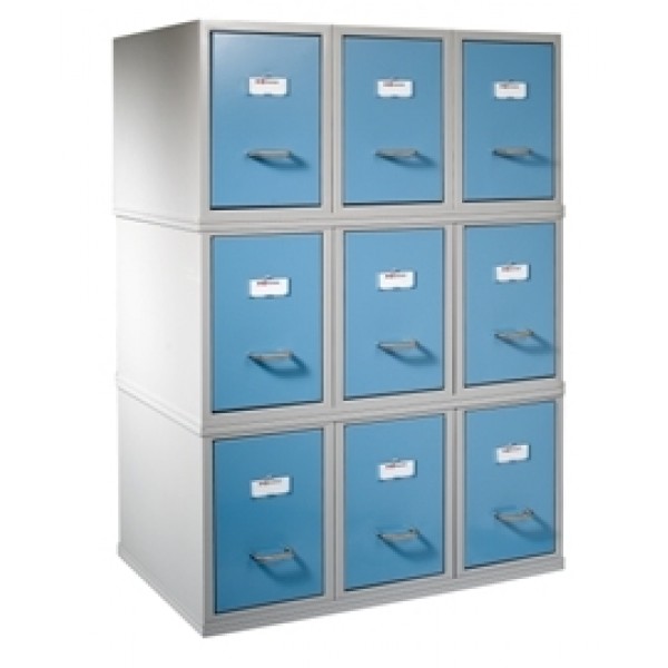 Amerson 9 Drawer Modular Filing Cabinet (3 x 3) For FP25 Dental Records (3M6H103X3) 