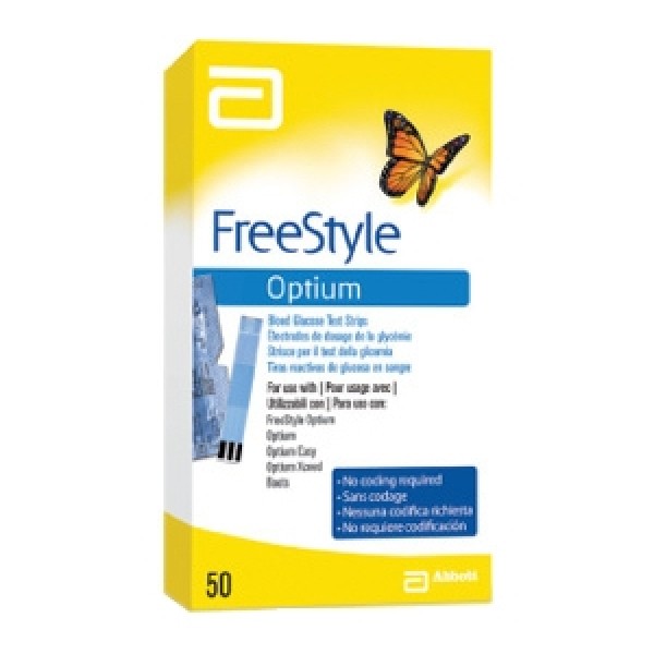FreeStyle Optium Blood Blood Glucose Test Strips (Pack of 50) (287-9922)