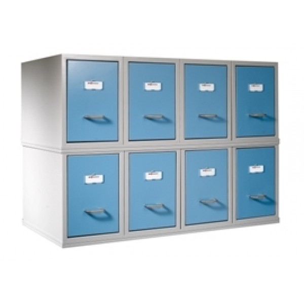 Amerson 8 Drawer Modular Filing Cabinet (4 x 2) For FP25 Dental Records (3M6H104X2)  