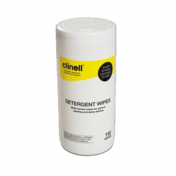 ** OUT OF STOCK** Clinell Detergent Wipes In Tub (Tub of 110) (CDT110)