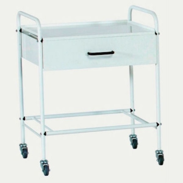 Medi-Plinth Multi Purpose Trolley With Shelf and Drawer (TR05)