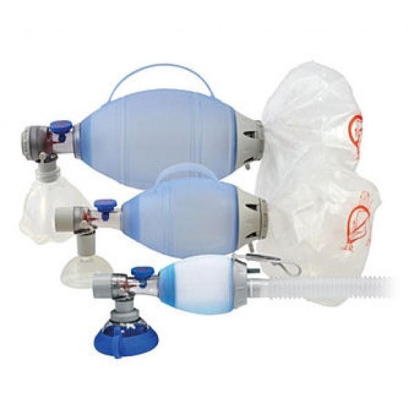 Ambu Paediatric Oval Silicone Resuscitator With Single Shutter Patient Valve, Reservoir And Open Cuff Silicone Face Mask (Size 2) (370003000)    