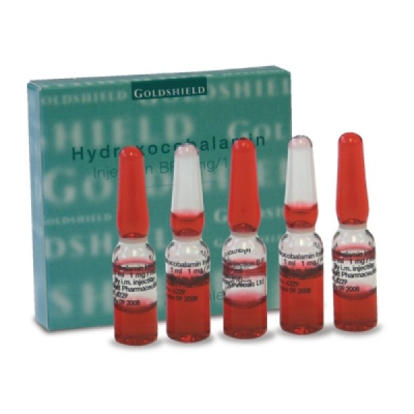 Hydroxocobalamin Injection 1mg / 1ml Ampoule (Pack of 5) (B12)