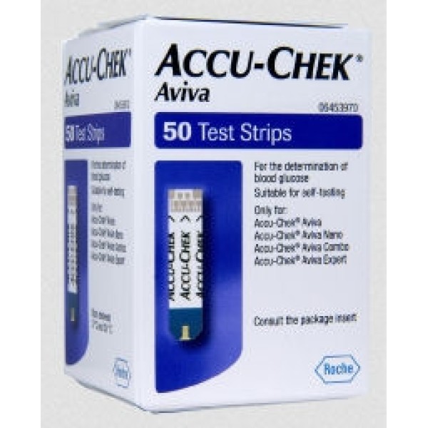 Accuchek Aviva Blood Glucose Test Strips (50)