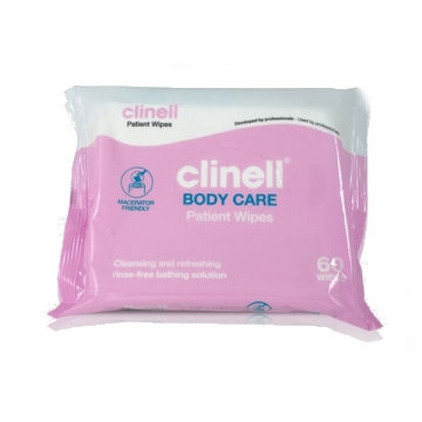 Clinell Body Care Wipes (Pack of 60) (CBC60)