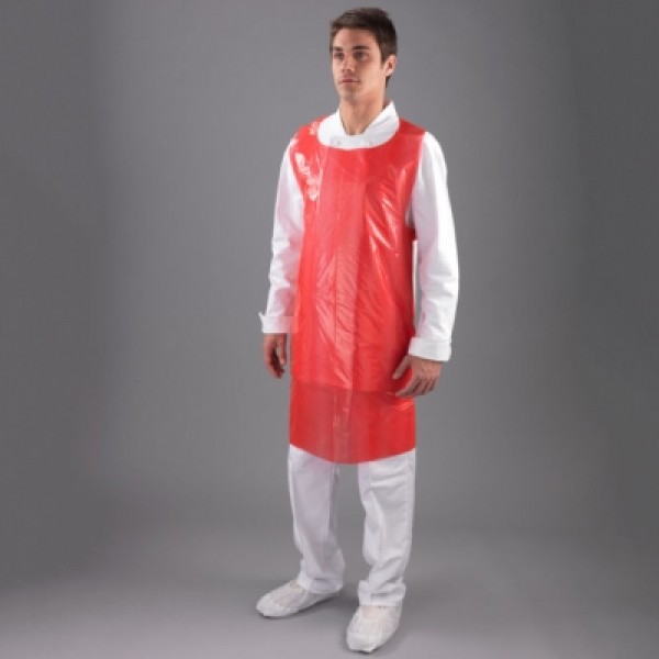 FineTouch Polythene Aprons, Red (Roll of 200) (A1R/R) 