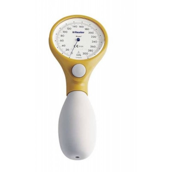 Riester Ri-San Palm Sphygmomanometer with Child Cuff Saffron (LF1522-129)