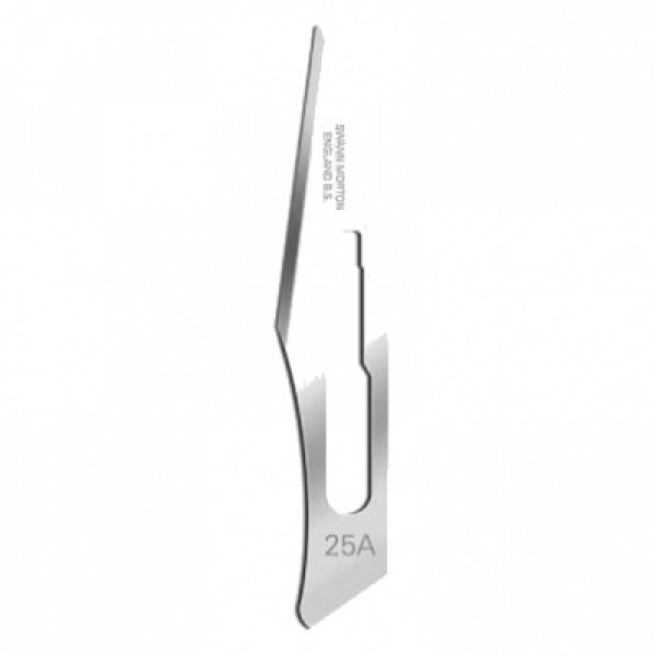 Swann Morton Standard Surgical Blades No.25A, Sterile, Stainless Steel (Pack of 100) (0315)