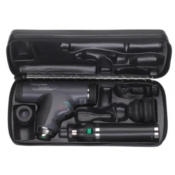 Welch Allyn PanOptic Ophthalmoscope Set with Lithium Handle & Cobalt Blue Filter (11824-VSM)