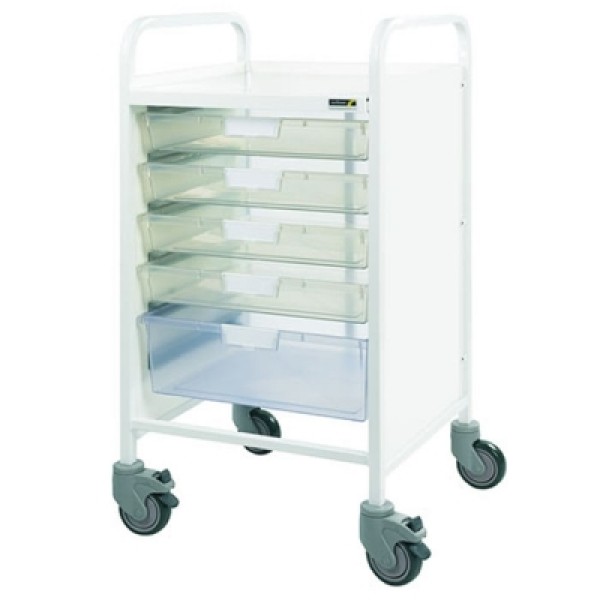 Sunflower Vista 50 Trolley 4 Single & 1 Double Clear Trays (Sun-MPT2C)