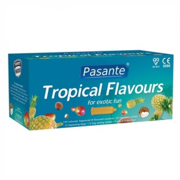 Pasante Tropical Flavours Condoms, Clinic Pack of 144 (C4044)