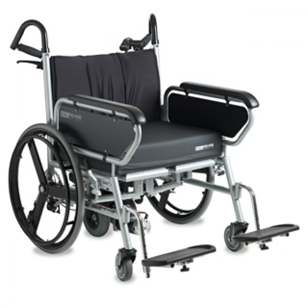 Bristol Maid Bariatric Folding Wheelchair - Minimax PUSH MOTOR 610mm, Comfort Cushion, Right & Left Hand Footrests (5X-0110-061-000/K)