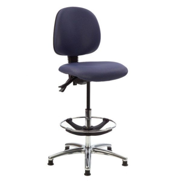 Lewis Laboratory Chair With Glide Feet, Polished Base & Adjustable Arms (CA3115)