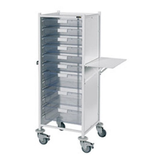 Sunflower Vista 120 Trolley - 6 Single & 3 Double Clear Trays (Sun-MPT121C)