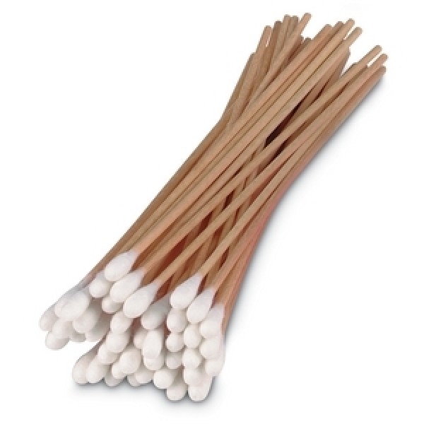 Swab Sticks 6 inch with Cotton Buds (Pack of 100) (D500)