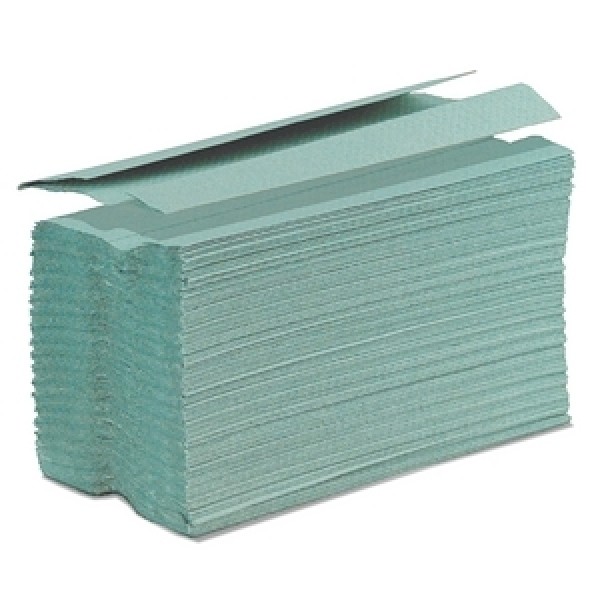 Essentials C-Fold Hand Towels Recycled 1 Ply Green (Pack of 2580)