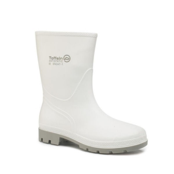 Toffeln Unisex Half Length Wellington Boot White (0900W)