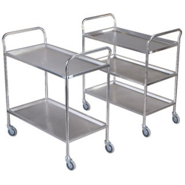 Bristol Maid Stainless Steel Trolley - Light Duty, 2 Shelves (WT33SS2)