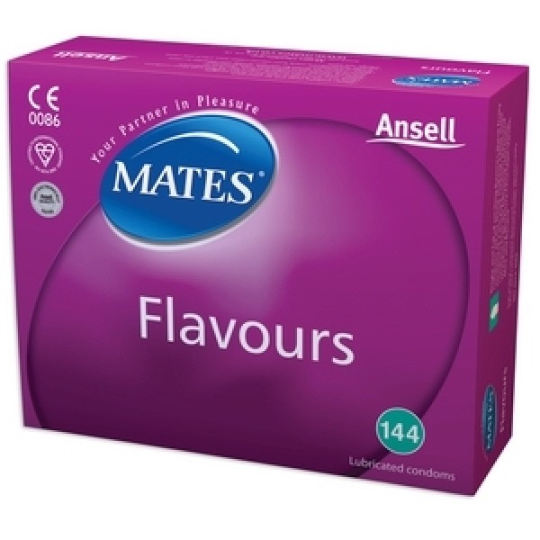 Mates Mixed Flavours Condoms Clinic Pack of 144 (MS144FL)