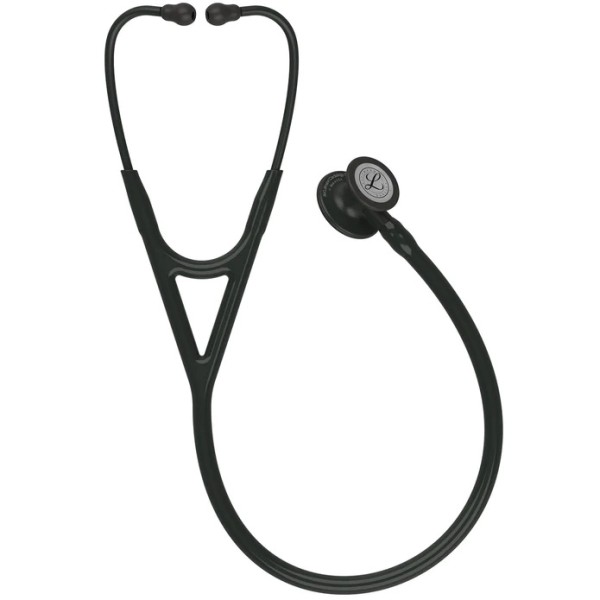 3M Littmann Cardiology IV Diagnostic Stethoscope - Black Finish Chestpiece, Black Tube, Stem & Headset, 27 inch (6163)