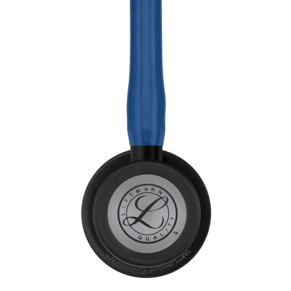 3M Littmann Cardiology IV Diagnostic Stethoscope - Black Finish Chestpiece, Navy Blue Tube, Stem & Headset (6168)