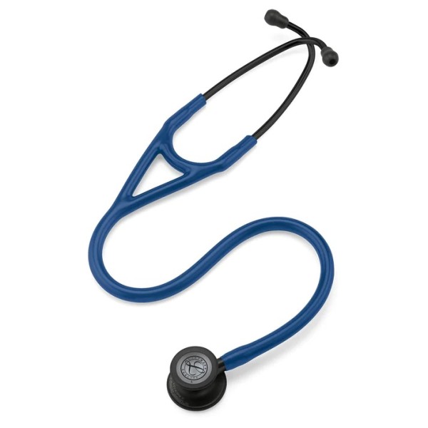 3M Littmann Cardiology IV Diagnostic Stethoscope - Black Finish Chestpiece, Navy Blue Tube, Stem & Headset (6168)
