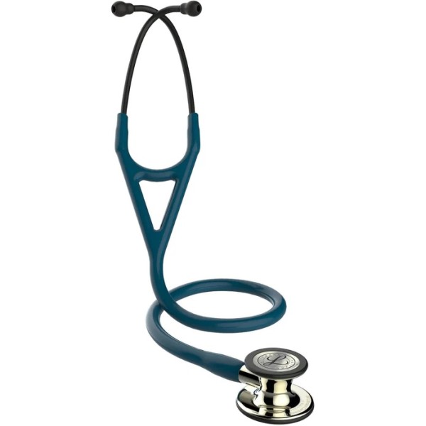 3M Littmann Cardiology IV Diagnostic Stethoscope - Champagne Finish Chestpiece, Caribbean Blue Tube, Stem & Headset (6190)