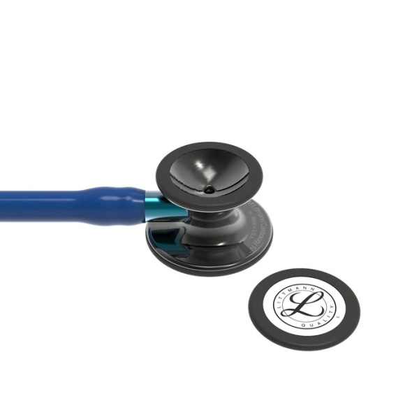 3M Littmann Cardiology IV Diagnostic Stethoscope - High Polish Smoke Finish Chestpiece, Navy Tube, Blue Stem & Headset (6202)