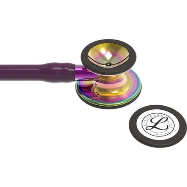 3M Littmann Cardiology IV Diagnostic Stethoscope - High Polish Rainbow Finish Chestpiece, Plum Tube, Violet Stem & Headset (6239)