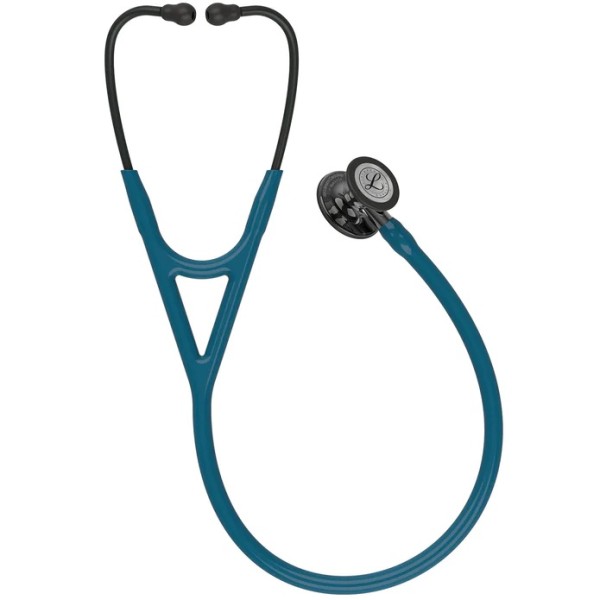 3M Littmann Cardiology IV Diagnostic Stethoscope - High Polish Smoke Finish Chestpiece, Caribbean Blue Tube, Mirror Stem & Headset (6234)