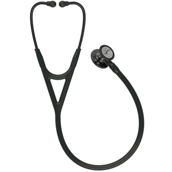 3M Littmann Cardiology IV Diagnostic Stethoscope - High Polish Smoke Finish Chestpiece, Black Tube, Black Stem & Headset (6232)