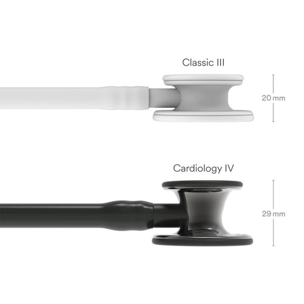 3M Littmann Cardiology IV Diagnostic Stethoscope - High Polish Smoke Finish Chestpiece, Black Tube, Black Stem & Headset (6232)