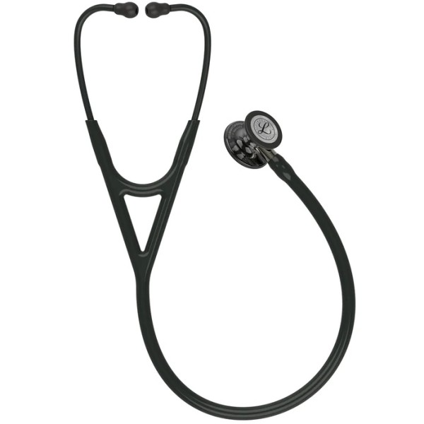 3M Littmann Cardiology IV Diagnostic Stethoscope - High Polish Smoke Finish Chestpiece, Black Tube, Champagne Stem & Headset (6204)