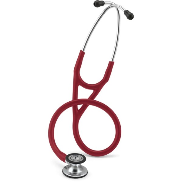 3M Littmann Cardiology IV Diagnostic Stethoscope - Mirror Finish Chestpiece, Burgundy Tube, Stem & Headset (6170)