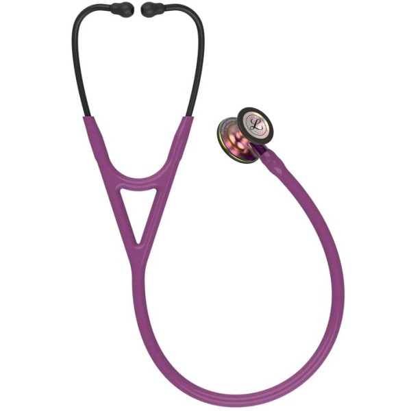 3M Littmann Cardiology IV Diagnostic Stethoscope - Rainbow Finish Chestpiece, Plum Tube, Violet Stem & Headset (6205)