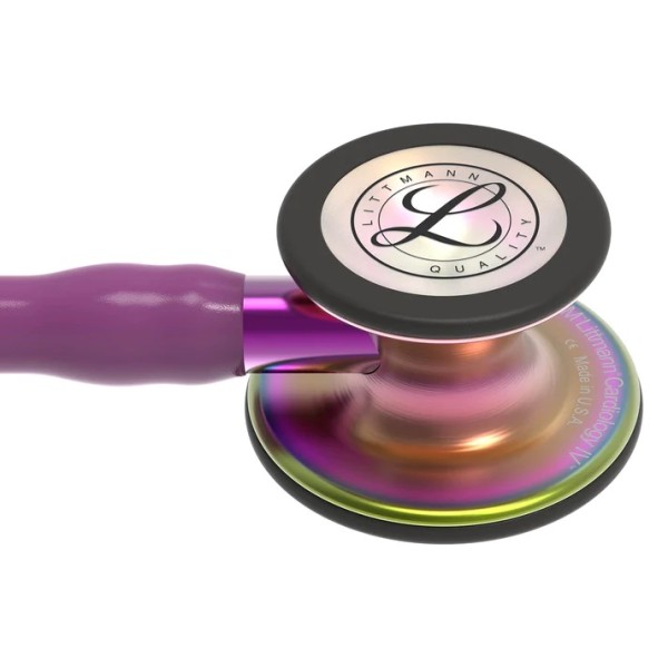 3M Littmann Cardiology IV Diagnostic Stethoscope - Rainbow Finish Chestpiece, Plum Tube, Violet Stem & Headset (6205)