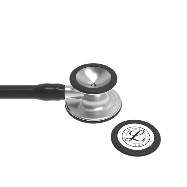 3M Littmann Cardiology IV Diagnostic Stethoscope - Standard Finish Chestpiece, Black Tube, Stainless Stem & Headset (6152)