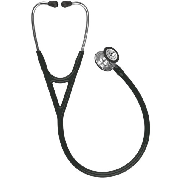 3M Littmann Cardiology IV Diagnostic Stethoscope - Standard Finish Chestpiece, Black Tube, Stainless Stem & Headset (6152)