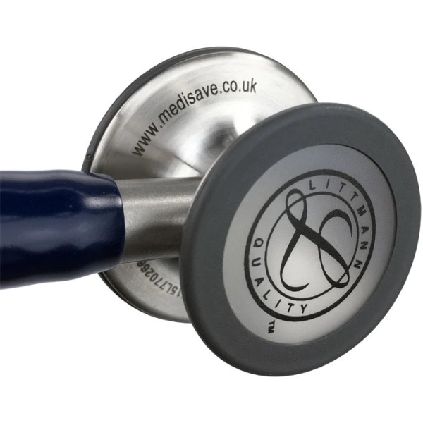 3M Littmann Cardiology IV Diagnostic Stethoscope - Standard Finish Chestpiece, Navy Blue Tube, Stainless Stem & Headset (6154)