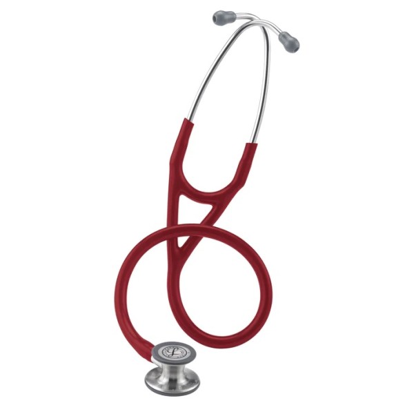 3M Littmann Cardiology IV Diagnostic Stethoscope - Standard Finish Chestpiece, Burgundy Tube, Stem & Headset (6184)