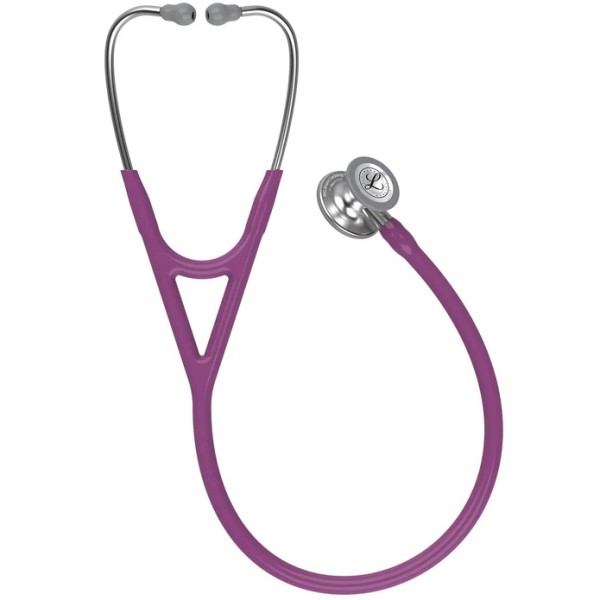 3M Littmann Cardiology IV Diagnostic Stethoscope - Standard Finish Chestpiece, Plum Tube, Stainless Stem & Headset (6156)