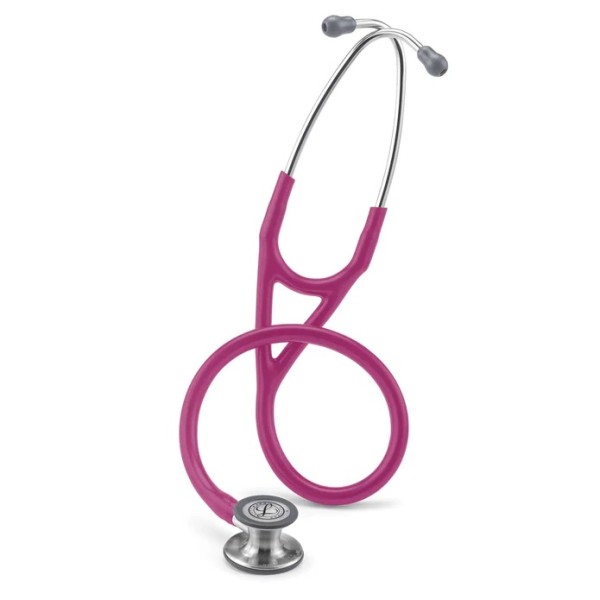 3M Littmann Cardiology IV Diagnostic Stethoscope - Standard Finish Chestpiece, Raspberry Tube, Stainless Stem & Headset, 27 inch (6158)