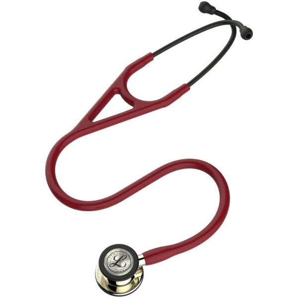 3M Littmann Cardiology IV Diagnostic Stethoscope - Champagne Finish Chestpiece, Burgundy Tube, Stem & Headset (6176)