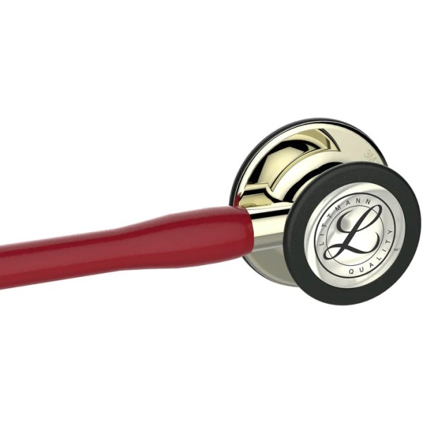 3M Littmann Cardiology IV Diagnostic Stethoscope - Champagne Finish Chestpiece, Burgundy Tube, Stem & Headset (6176)