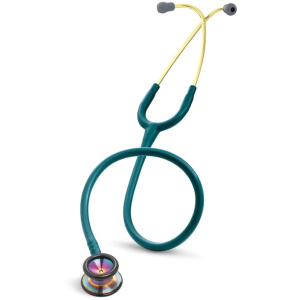 3M Littmann Classic II Paediatric Stethoscope - Rainbow Finish Chestpiece, Caribbean Blue Tube (2153)