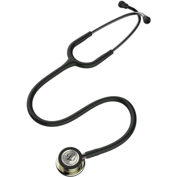 3M Littmann Classic III Monitoring Stethoscope - Champagne Finish Chestpiece, Black Tube (5861)