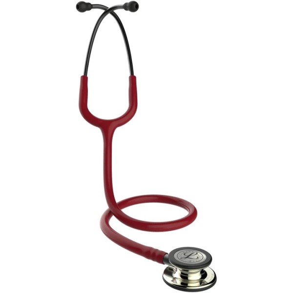 3M Littmann Classic III Monitoring Stethoscope - Champagne Finish Chestpiece, Burgundy Tube (5864)